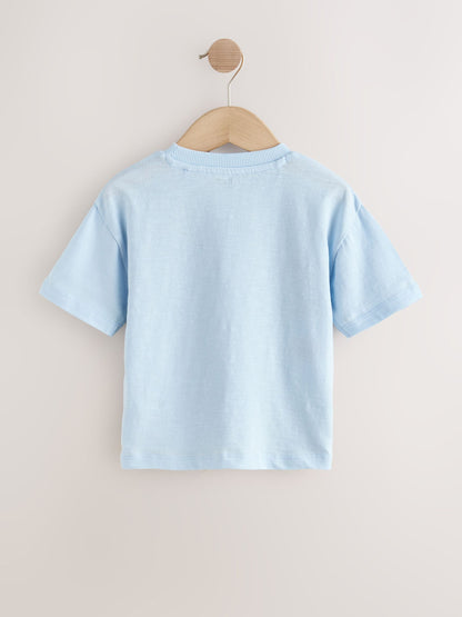 Blue Seaside Short Sleeve Appliqué T-Shirt (3mths-7yrs) image 2