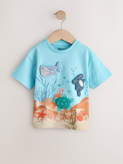 Blue Sea Animal Short Sleeve 3D Padded T-Shirt (3mths-7yrs) image 5
