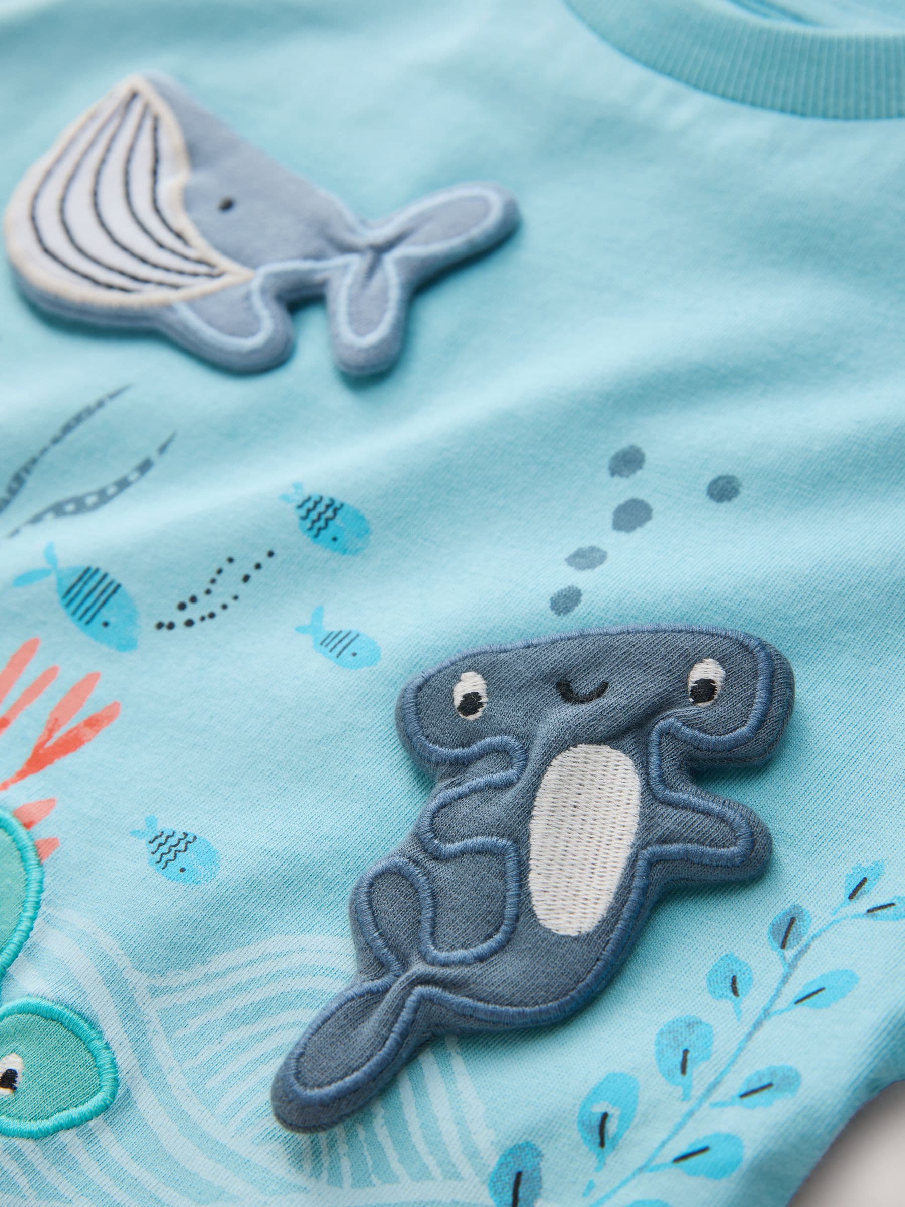 Blue Sea Animal Short Sleeve 3D Padded T-Shirt (3mths-7yrs) image 7