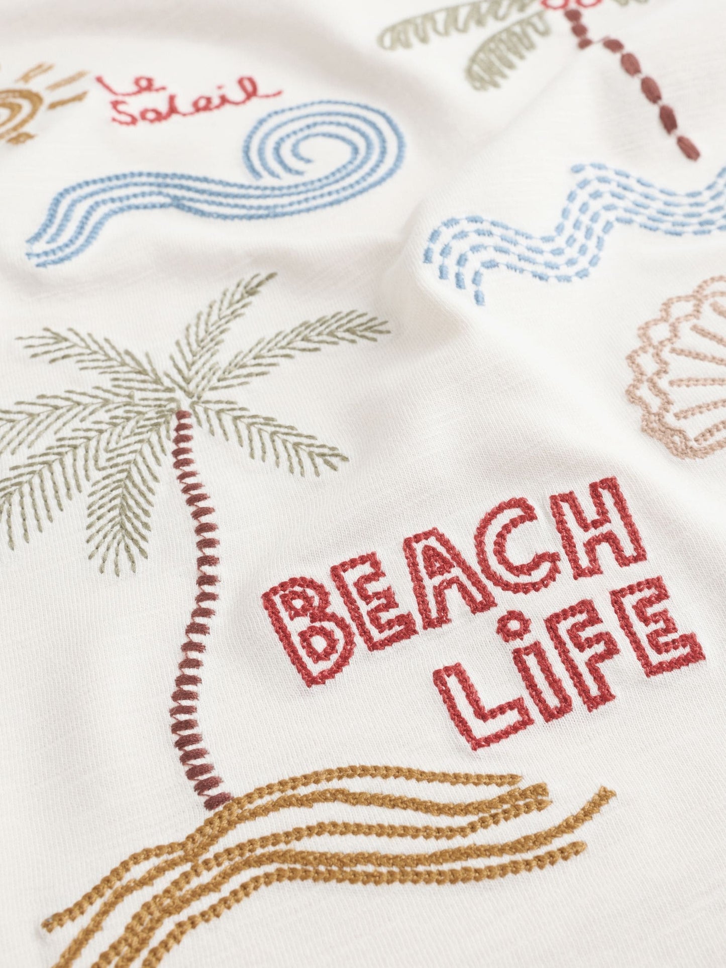 Neutral Beach Palms Short Sleeve Appliqué T-Shirt (3mths-7yrs) image 4