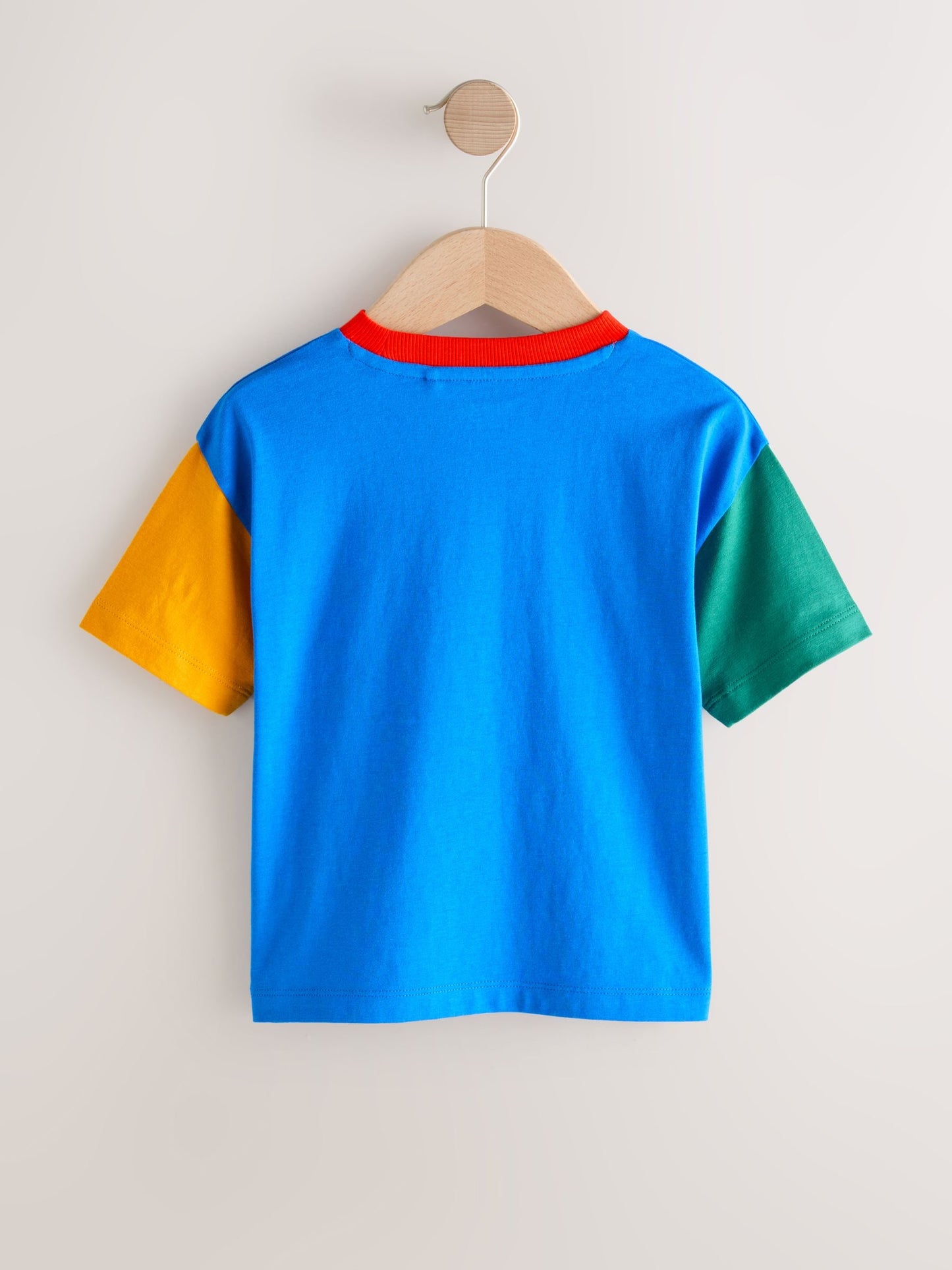 Blue/Green/Yellow Digger Short Sleeve Colourblock T-Shirt (3mths-7yrs) (3mths-7yrs) image 5