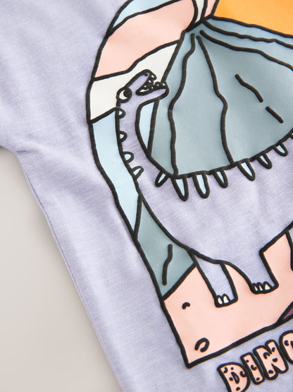 Purple Dinosaur Short Sleeve Graphic T-Shirt (3mths-7yrs) image 7