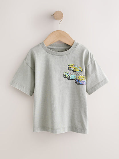 Dsiney Kidz - Grey Race Car Short Sleeve Back Print T-Shirt (3mths-7yrs) image 4