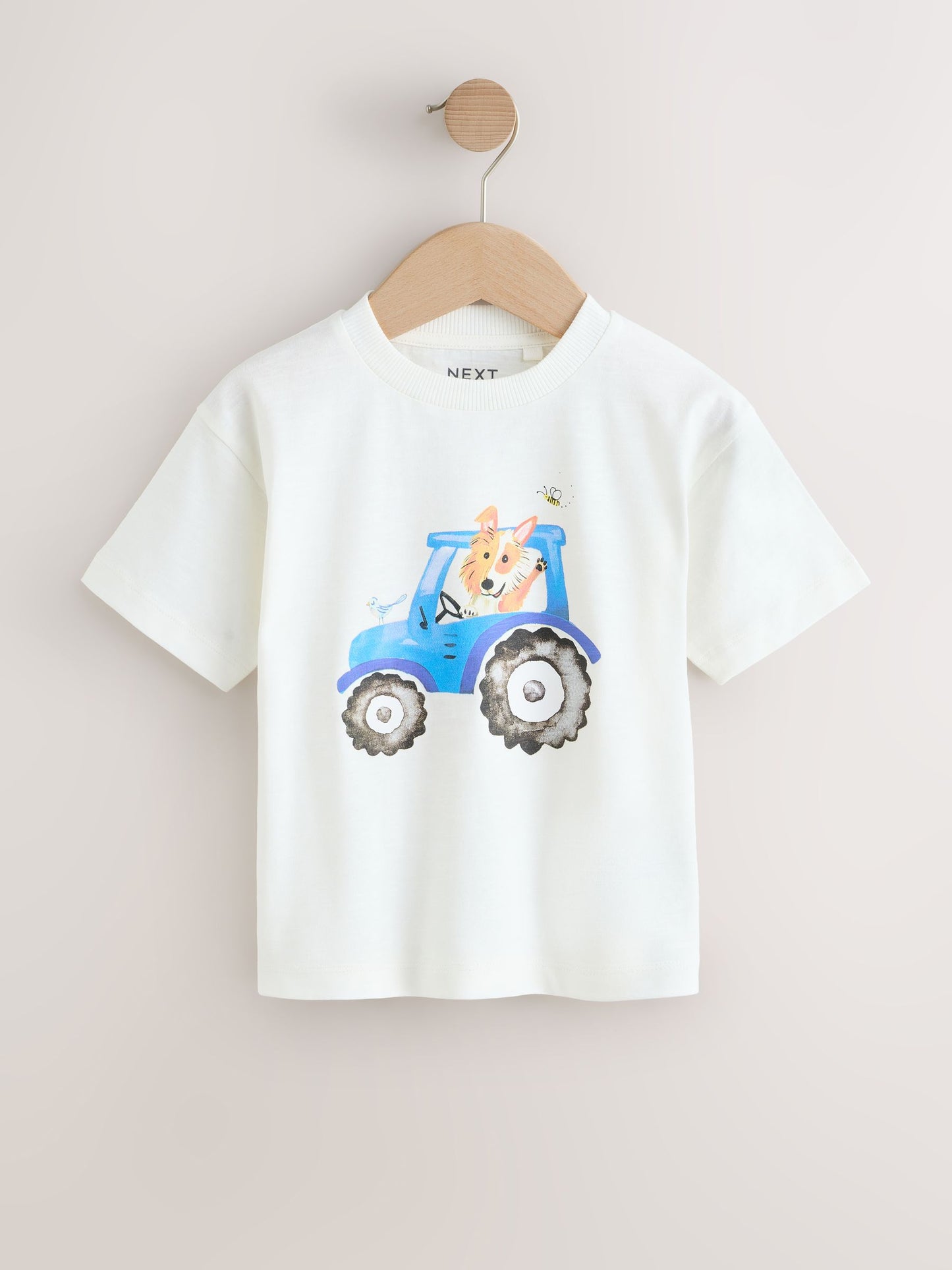 Green Watercolour Farm Short Sleeve Graphic T-Shirts 3 Pack (3mths-7yrs) image 4