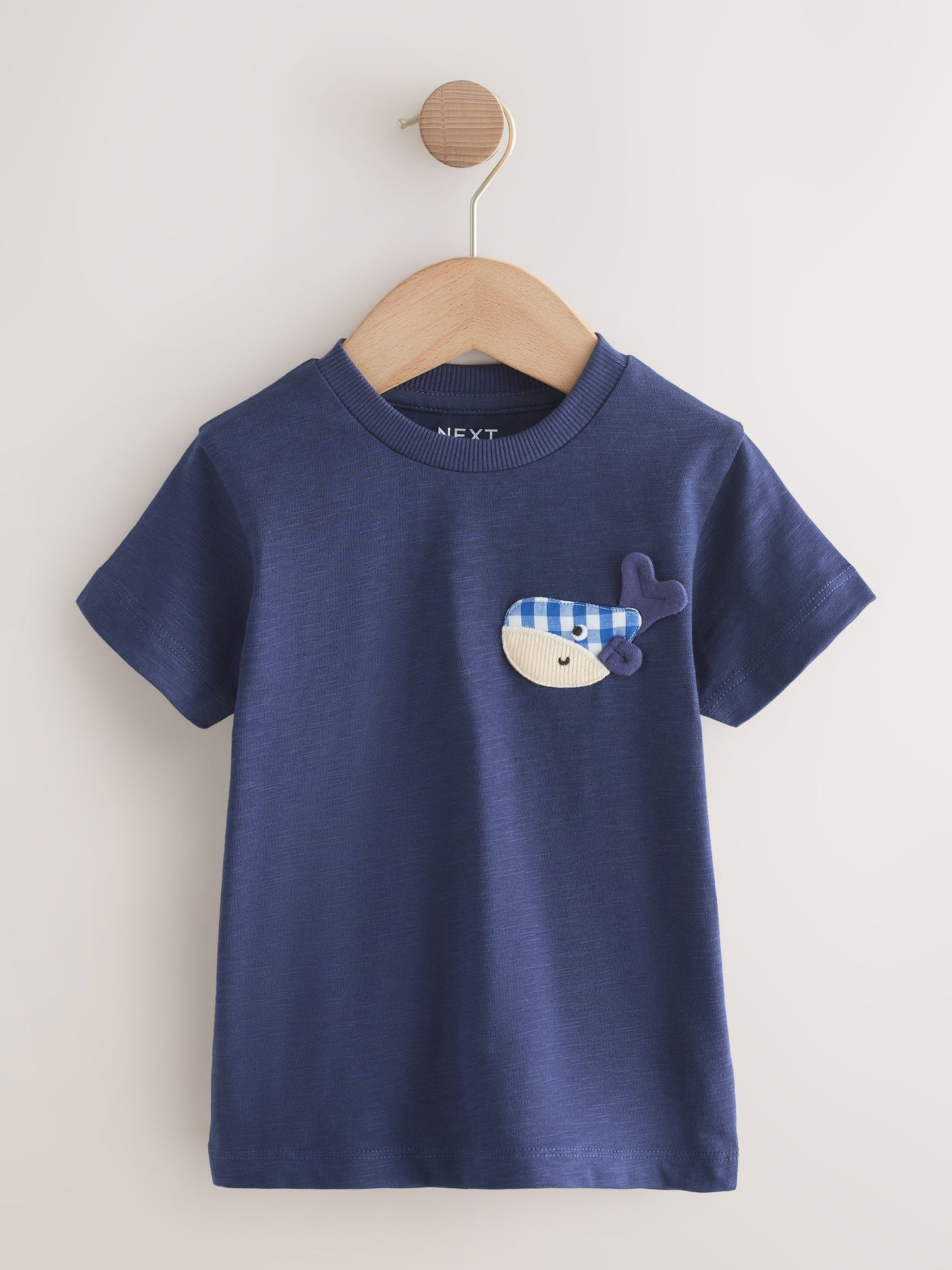 Navy Sea Animal Short Sleeve Appliqué T-Shirts 3 Pack (3mths-7yrs) image 4