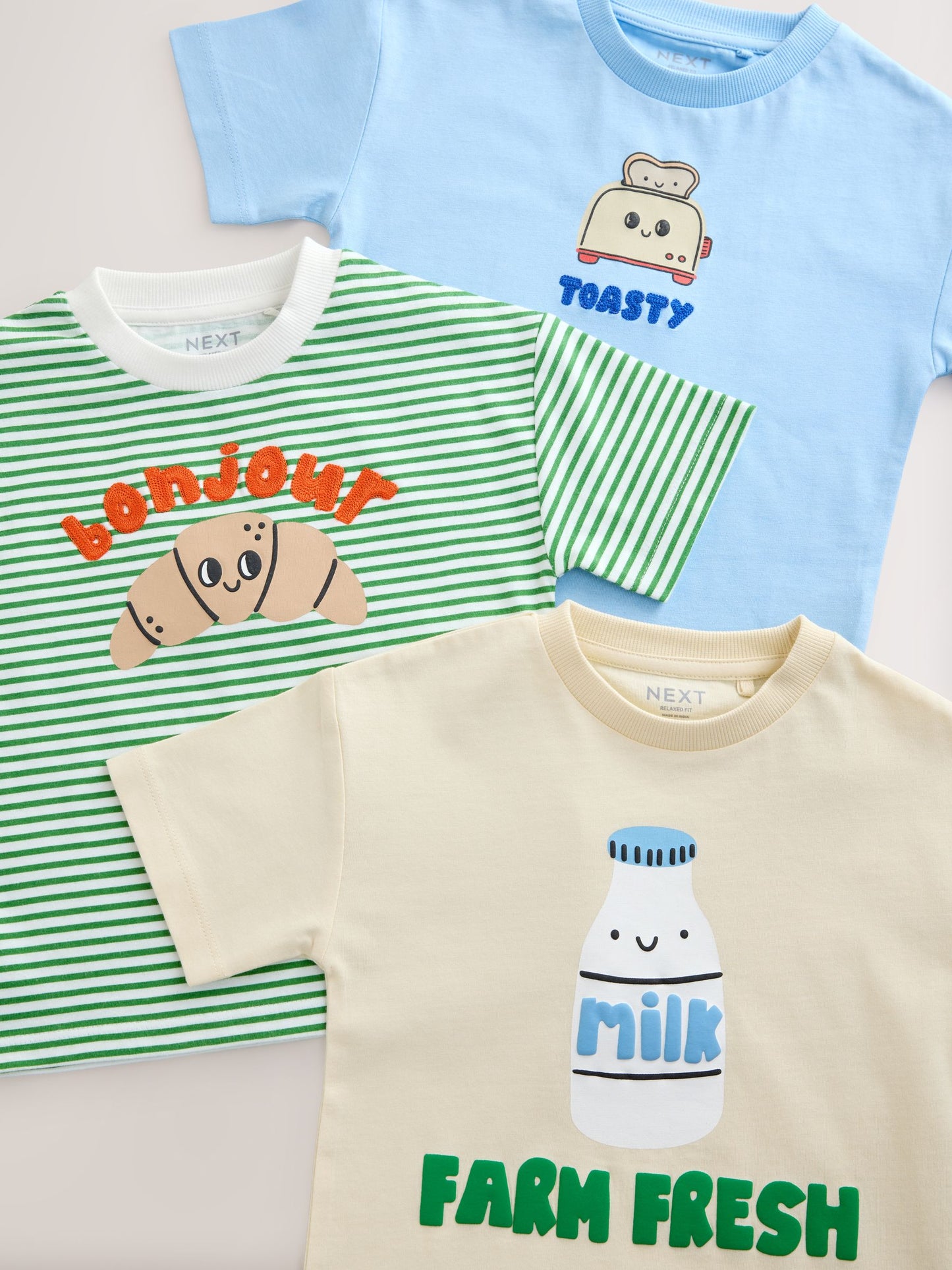 Blue Breakfast Short Sleeve Graphic T-Shirts 3 Pack (3mths-7yrs) image 6