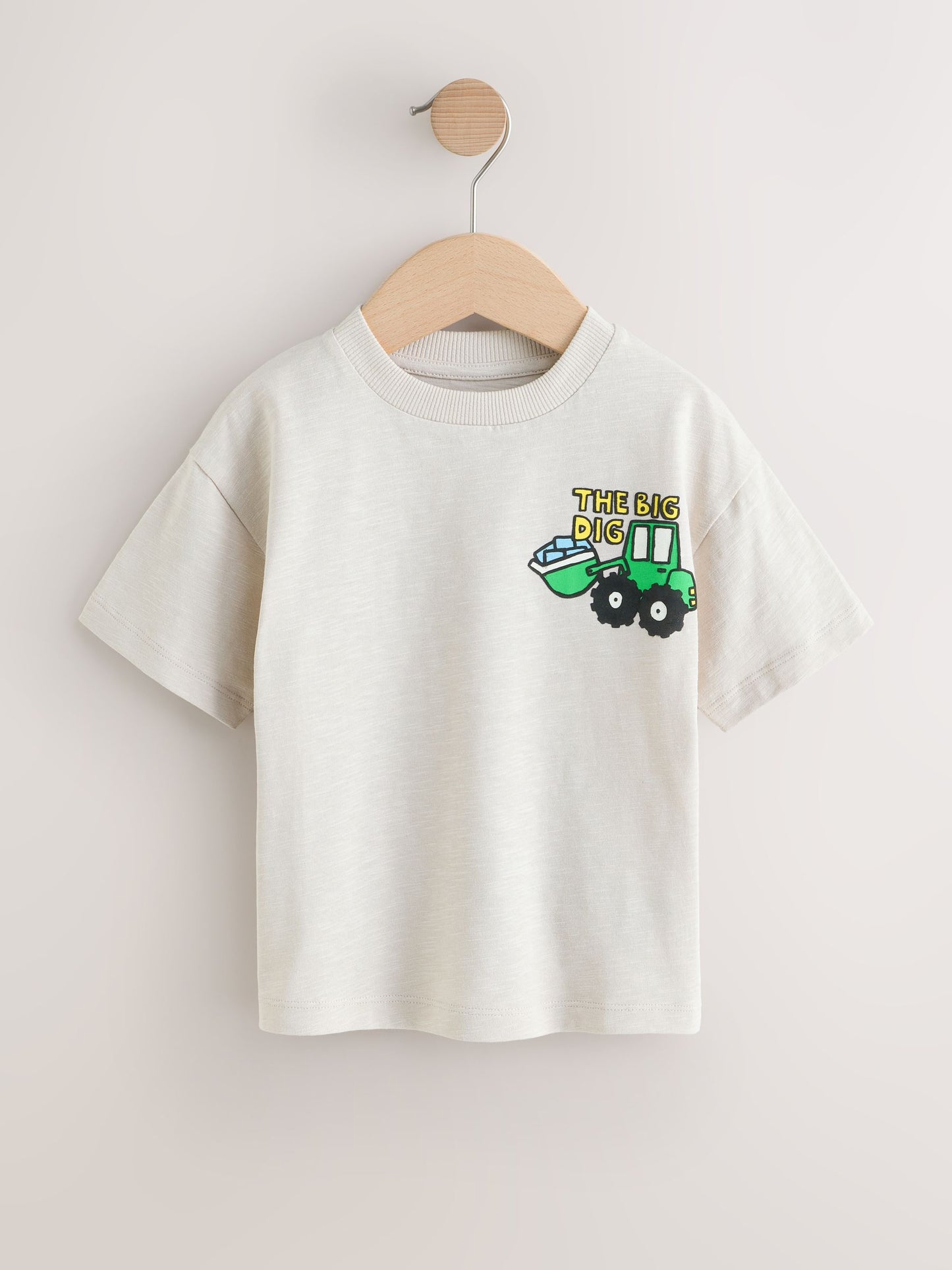 Teal Blue Digger Short Sleeve Graphic T-Shirts 3 Pack (3mths-7yrs) image 3