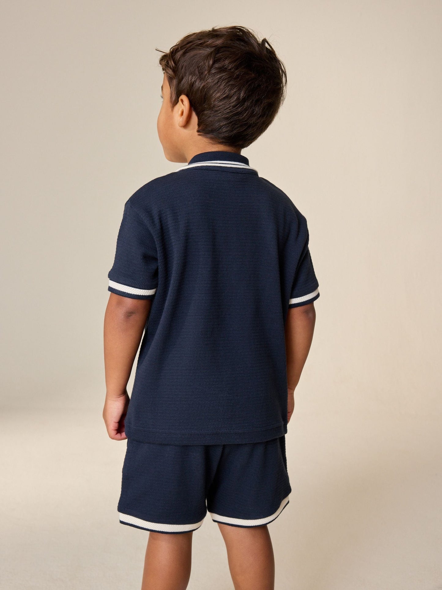Navy Short Sleeve Shirt and Shorts Set (3mths-7yrs) image 4