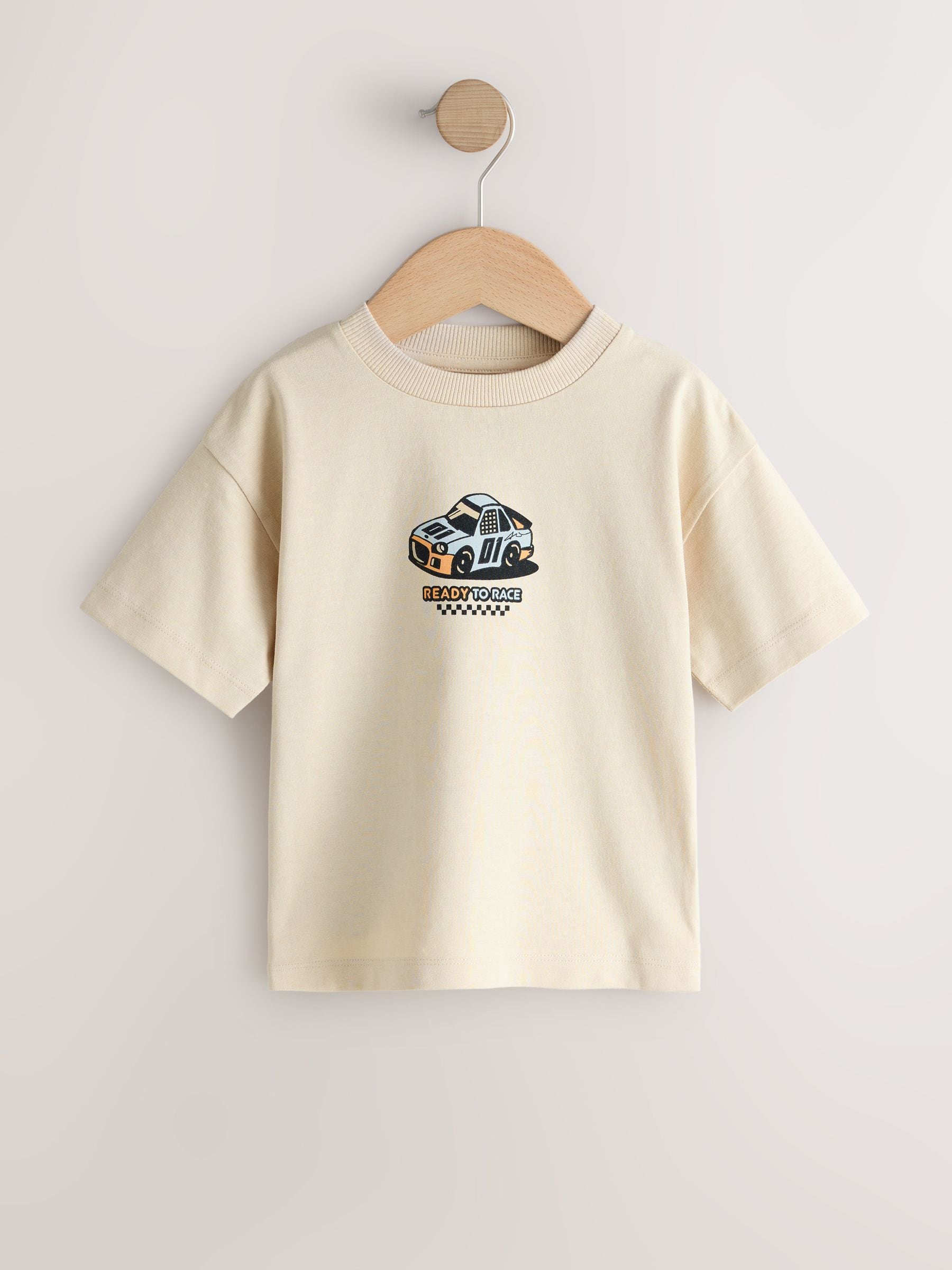 Black/Grey Race Car Short Sleeve Graphic T-Shirts 3 Pack (3mths-7yrs) image 5