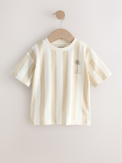 White Slogan Short Sleeve Graphic T-Shirts 3 Pack (3mths-7yrs) image 4