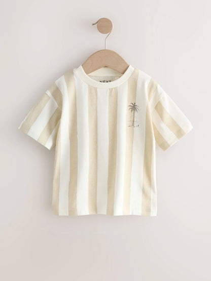 White Slogan Short Sleeve Graphic T-Shirts 3 Pack (3mths-7yrs)