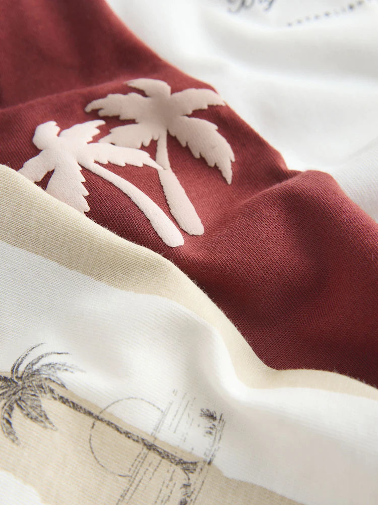 White Slogan Short Sleeve Graphic T-Shirts 3 Pack (3mths-7yrs)