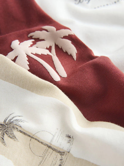 White Slogan Short Sleeve Graphic T-Shirts 3 Pack (3mths-7yrs)