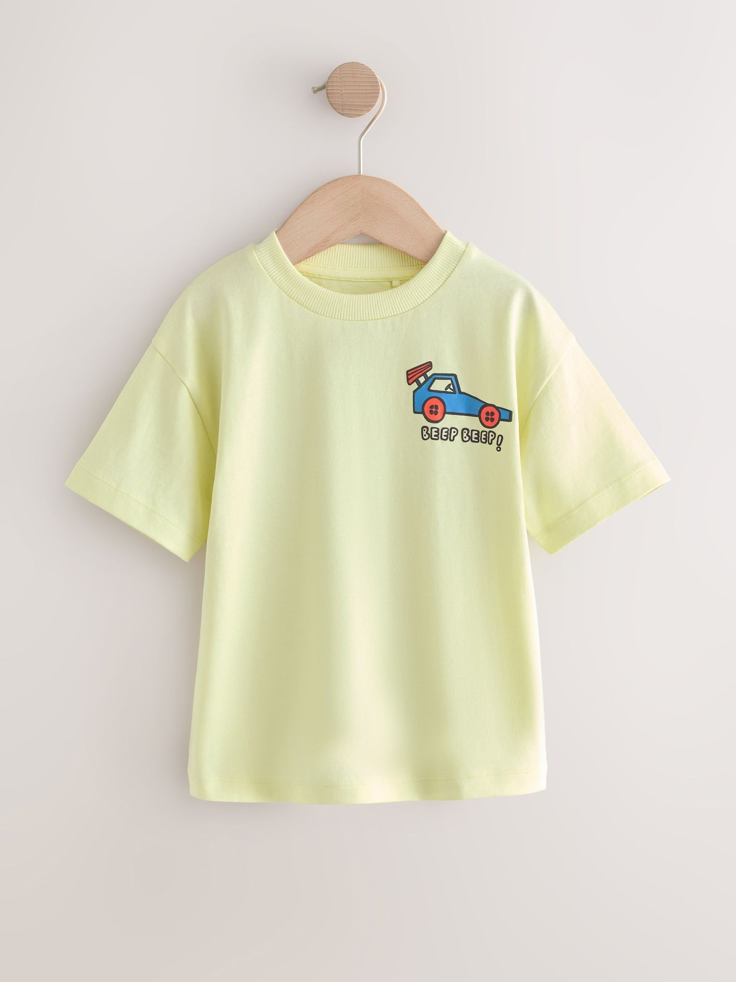 Blue/Green/Red/Orange/Yellow Cars Small Short Sleeve Graphic T-Shirts 5 Pack (3mths-7yrs) image 3