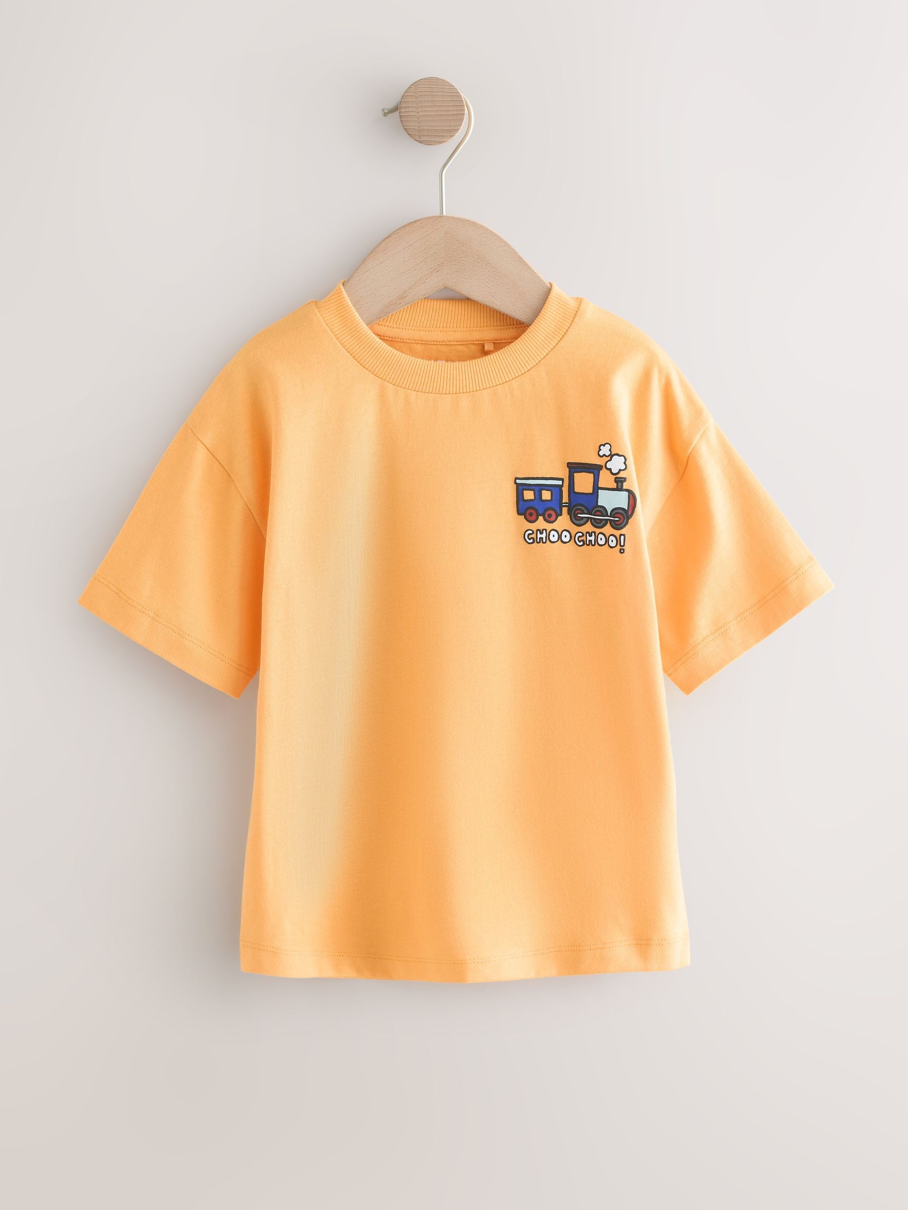 Blue/Green/Red/Orange/Yellow Cars Small Short Sleeve Graphic T-Shirts 5 Pack (3mths-7yrs) image 4