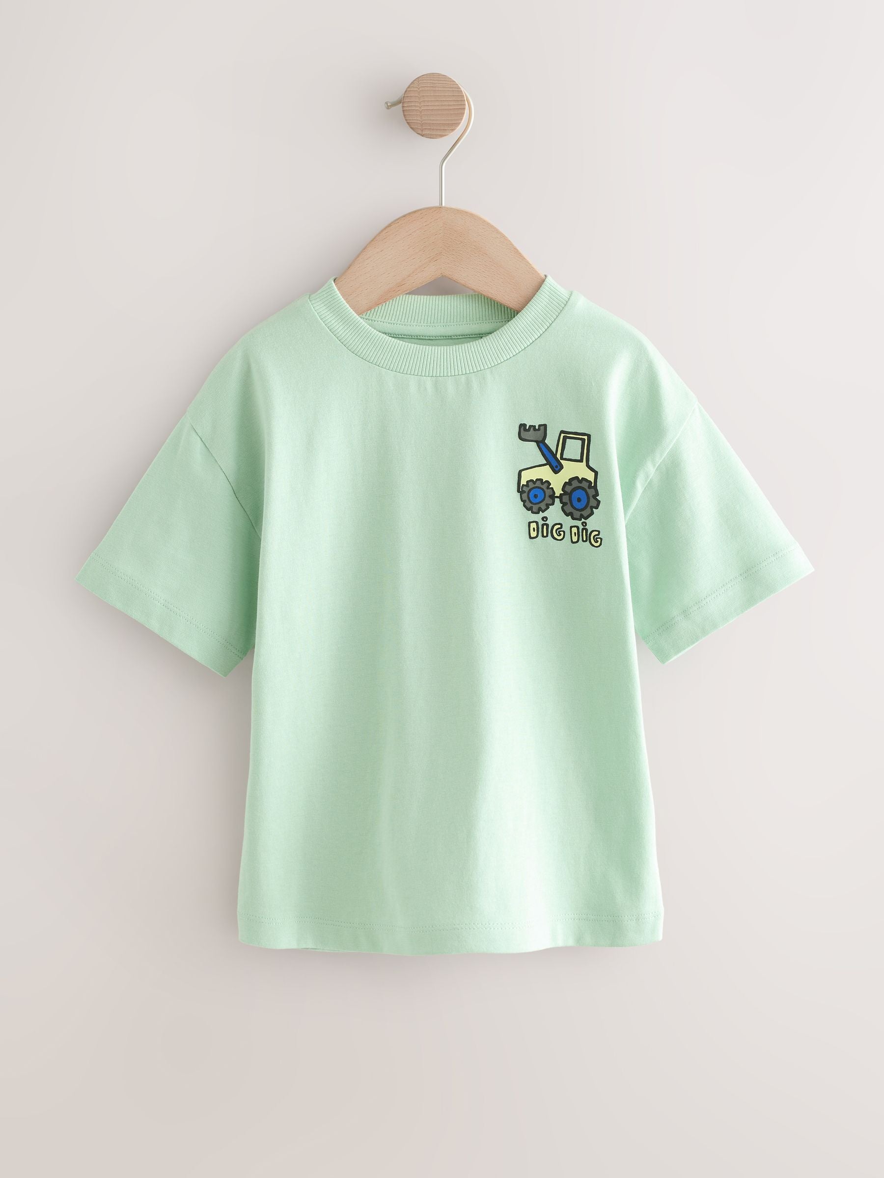 Blue/Green/Red/Orange/Yellow Cars Small Short Sleeve Graphic T-Shirts 5 Pack (3mths-7yrs) image 7