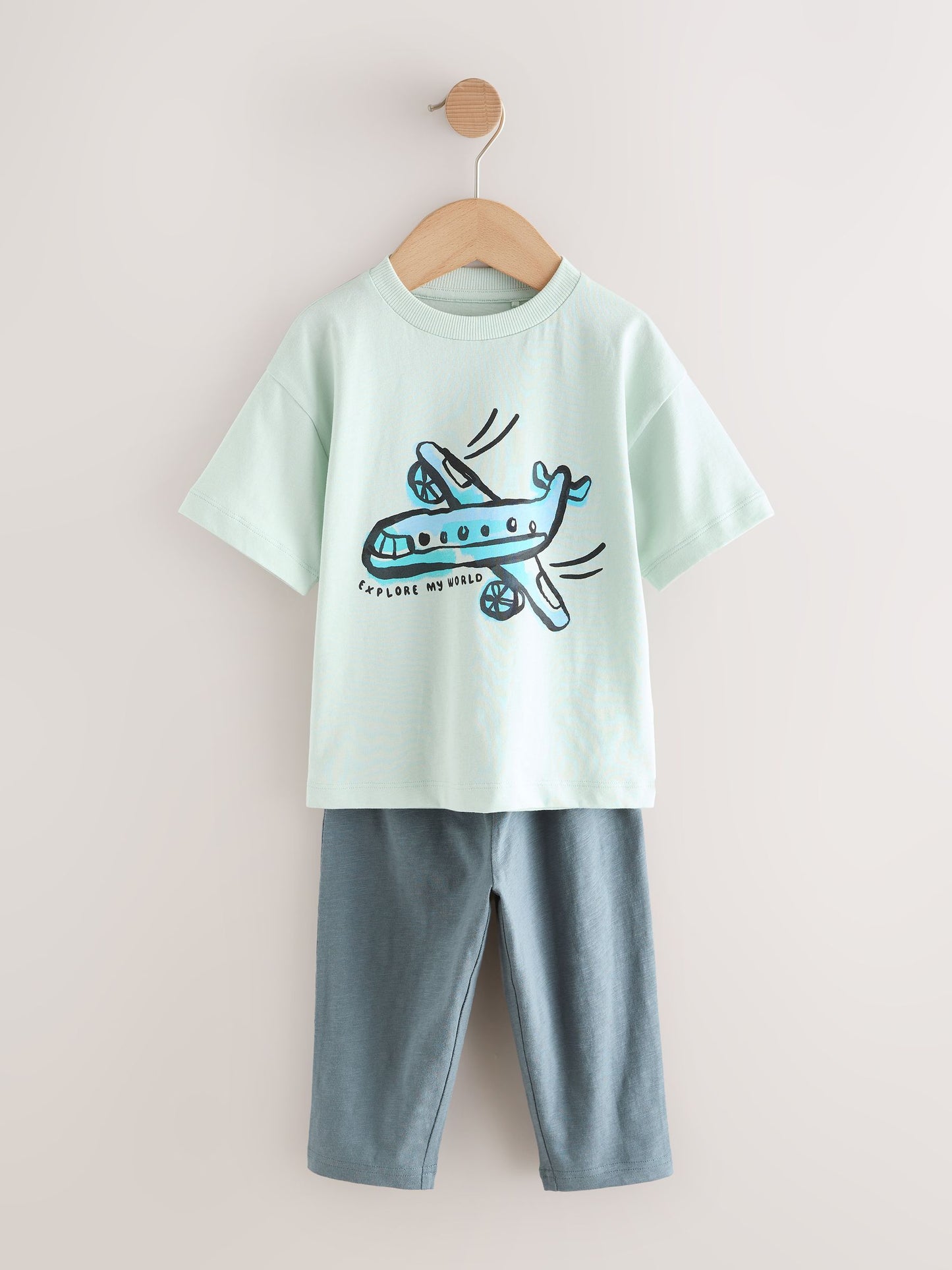 Blue/Black/White Vehicles Short Sleeve T-Shirts & Joggers Set 3 Pack (3mths-7yrs) image 6