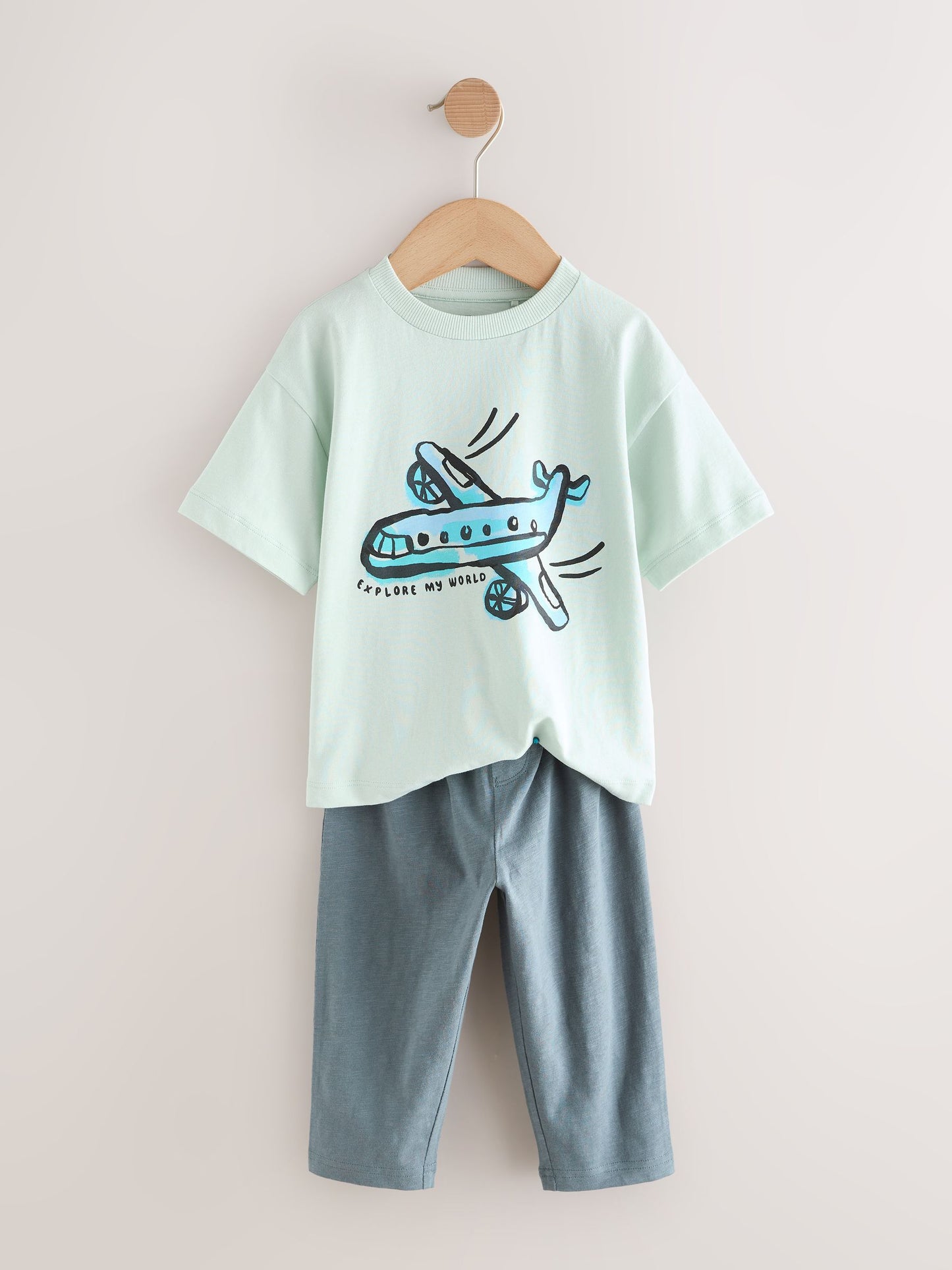 Blue/Black/White Vehicles Short Sleeve T-Shirts & Joggers Set 3 Pack (3mths-7yrs) image 8