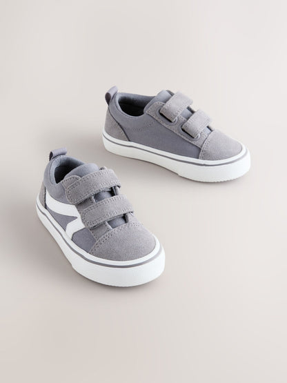 Grey Standard Fit (F) Touch Fastening Trainers image 5