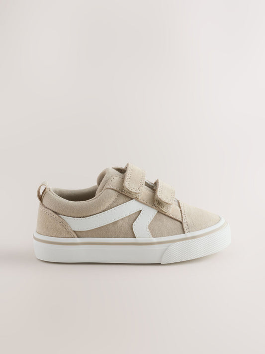 Neutral/White Standard Fit (F) Touch Fastening Trainers image 2