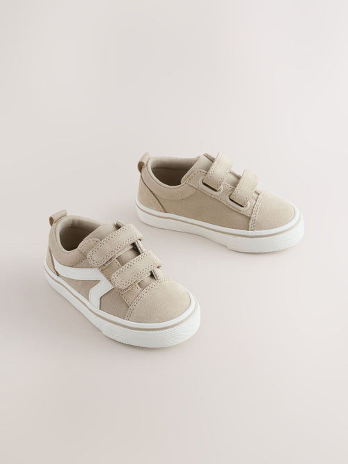 Neutral/White Standard Fit (F) Touch Fastening Trainers image 1