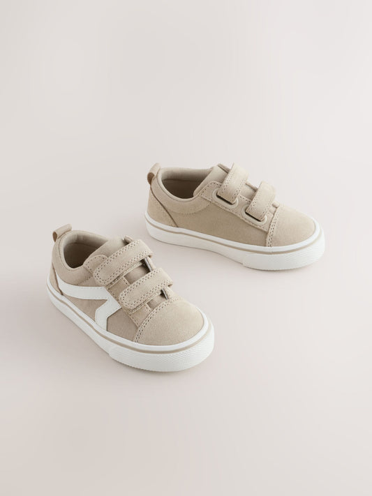 Neutral/White Standard Fit (F) Touch Fastening Trainers image 1