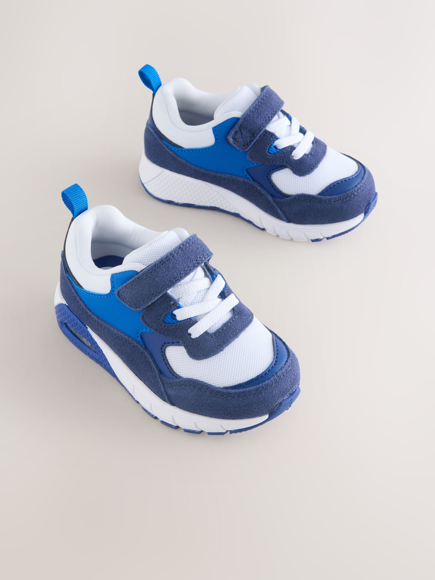Blue Cobalt Standard Fit (F) Elastic Lace Trainers image 6