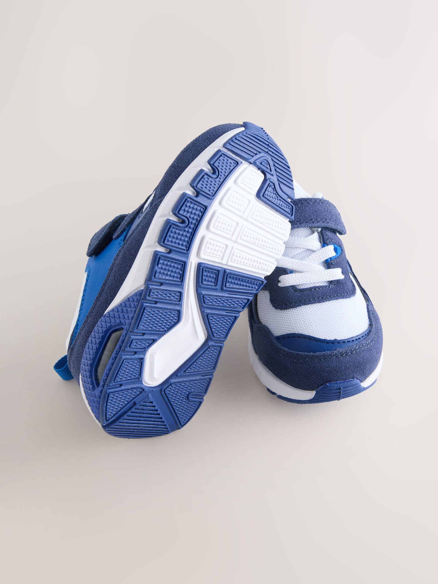 Blue Cobalt Standard Fit (F) Elastic Lace Trainers image 7