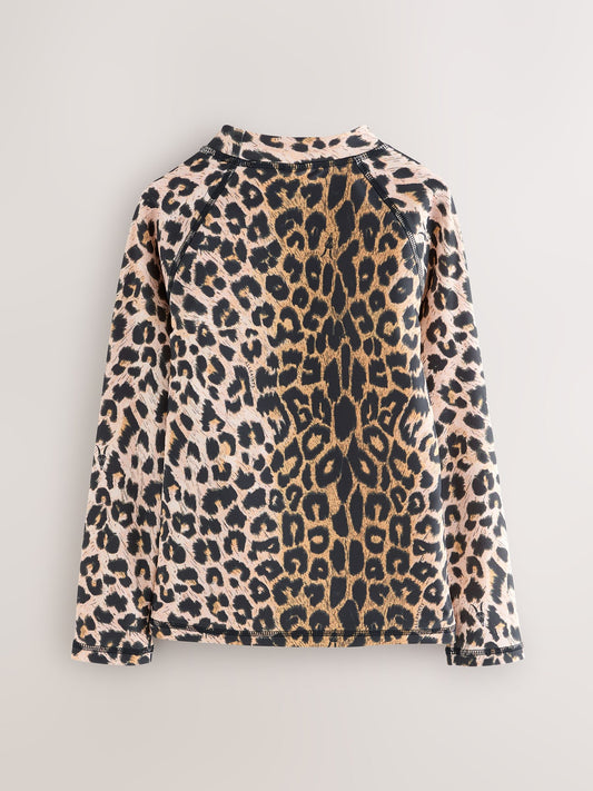 Dsiney Kidz - smALLSAINTS Leopard Logo Long Sleeve Rash Vest image 2