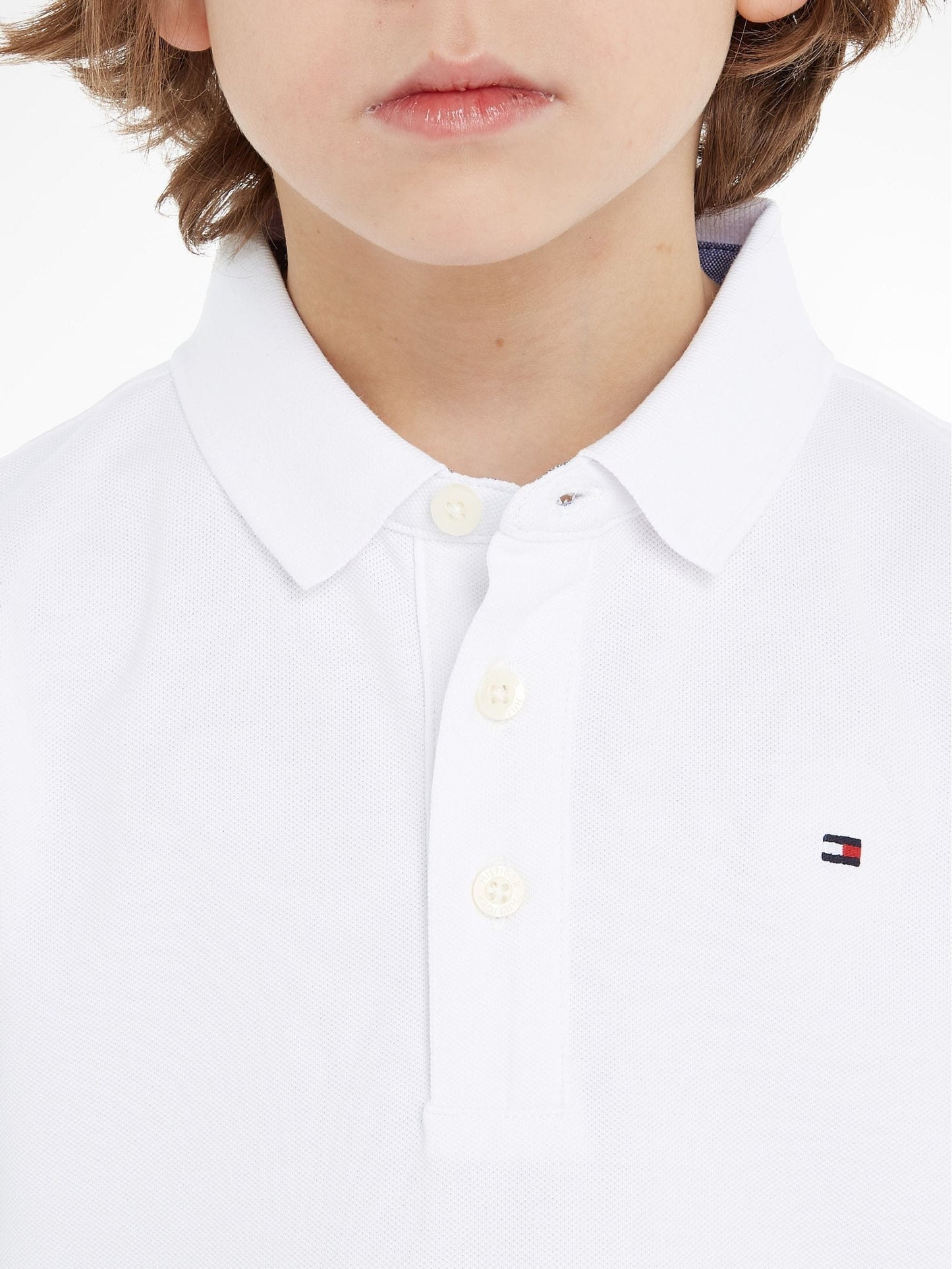 Dsiney Kidz - Tommy Hilfiger White Pure Cotton Polo Shirt image 3