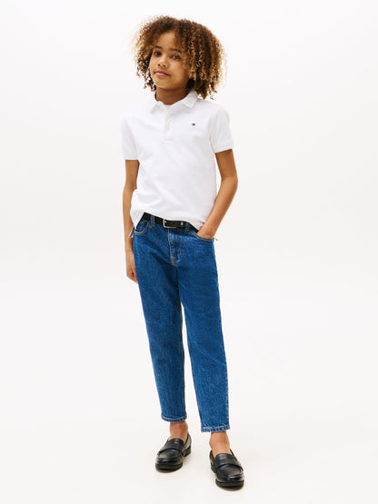 Dsiney Kidz - Tommy Hilfiger White Pure Cotton Polo Shirt image 4