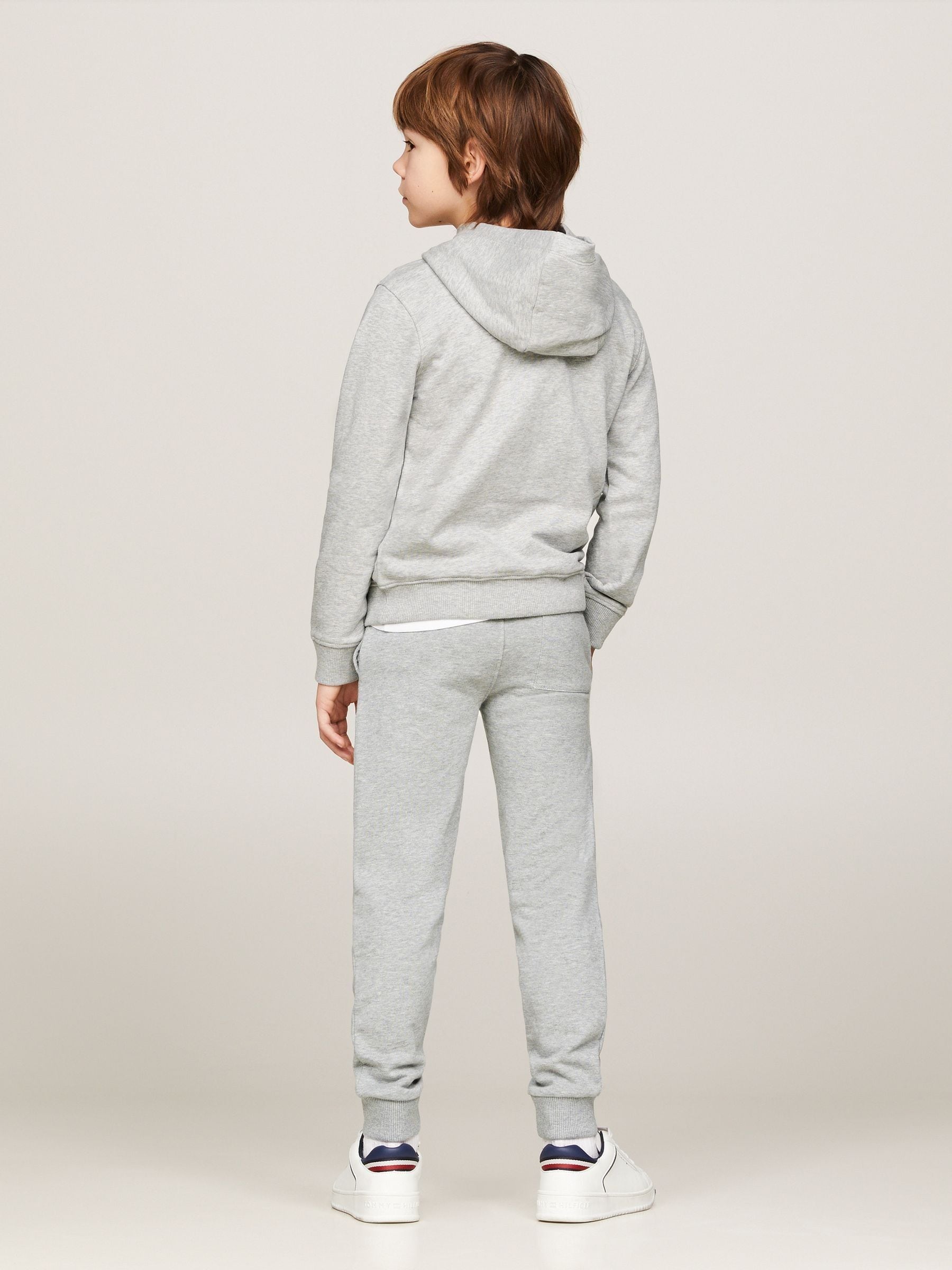 Dsiney Kidz - Tommy Hilfiger Grey Essential Logo Pure Cotton Hoodie image 3