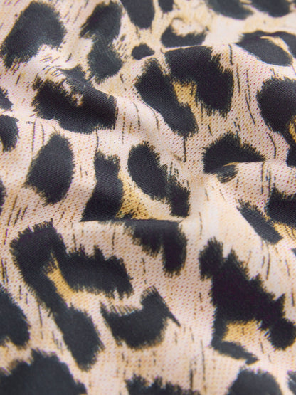 smALLSAINTS Leopard Logo Younger Long Sleeve Swimsuit image 4
