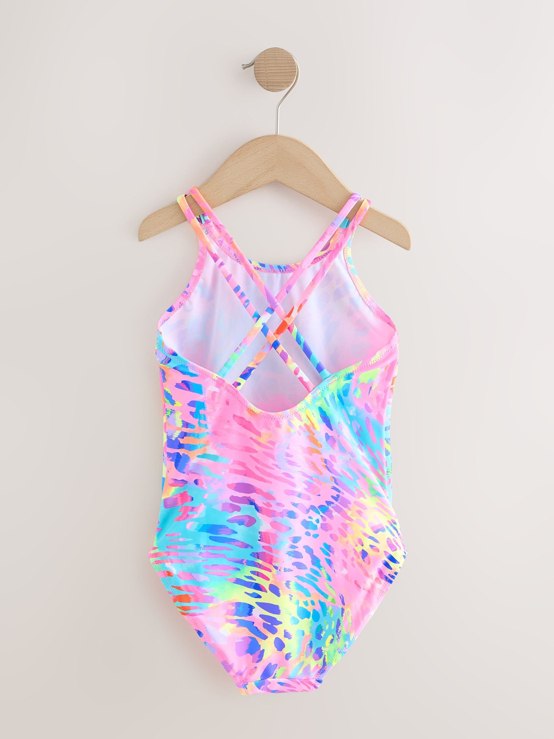 Bright Animal Print Double Strap Swimsuit (3-16yrs) image 5