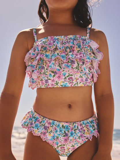 Dsiney Kidz - Pink/Yellow Ditsy Floral Frill Bikini (3-16yrs) image 5