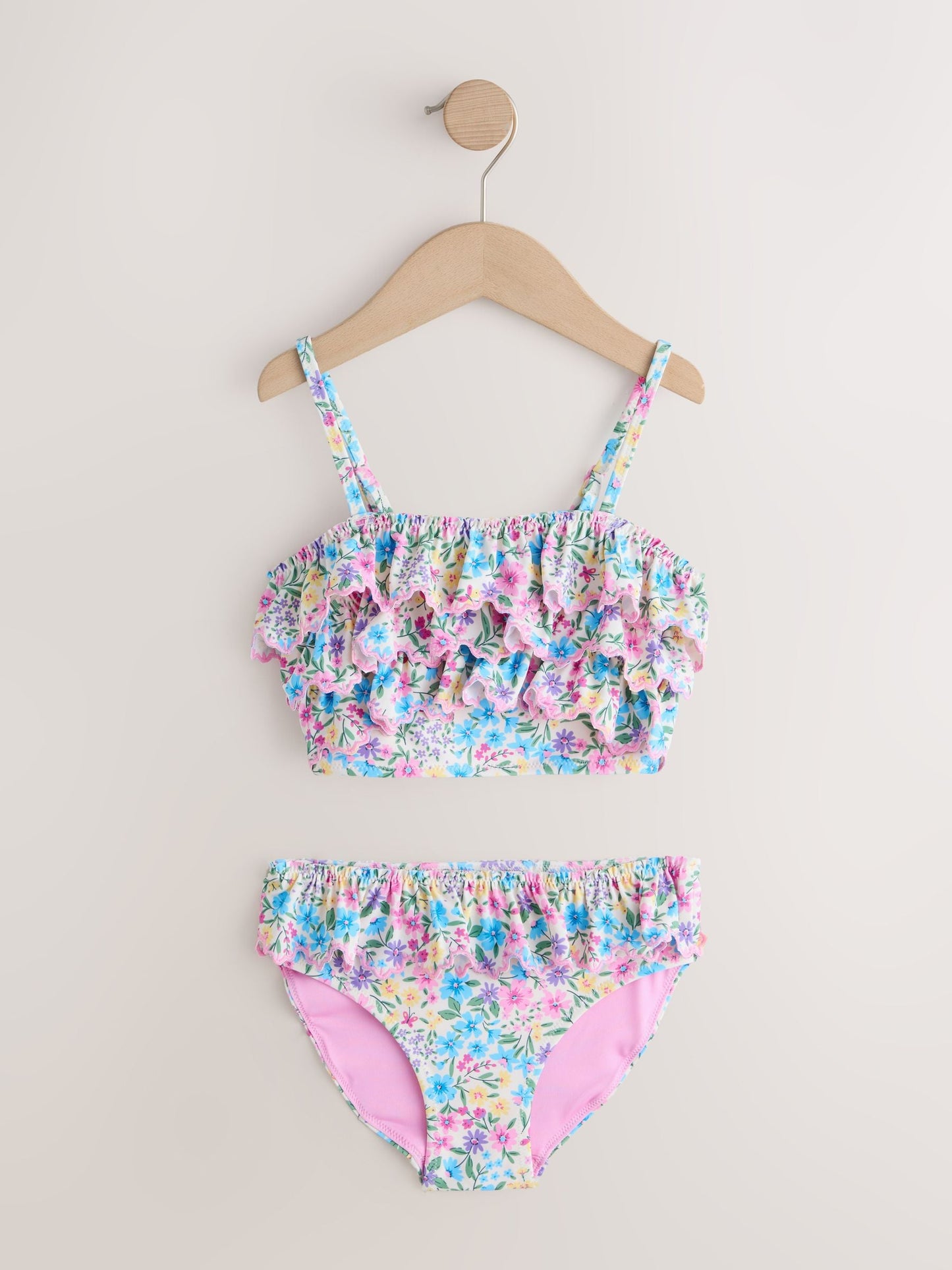 Dsiney Kidz - Pink/Yellow Ditsy Floral Frill Bikini (3-16yrs) image 6