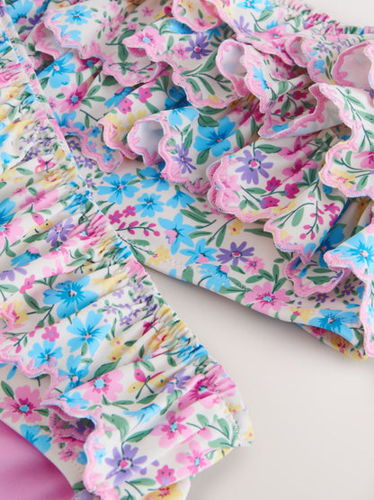 Dsiney Kidz - Pink/Yellow Ditsy Floral Frill Bikini (3-16yrs) image 8