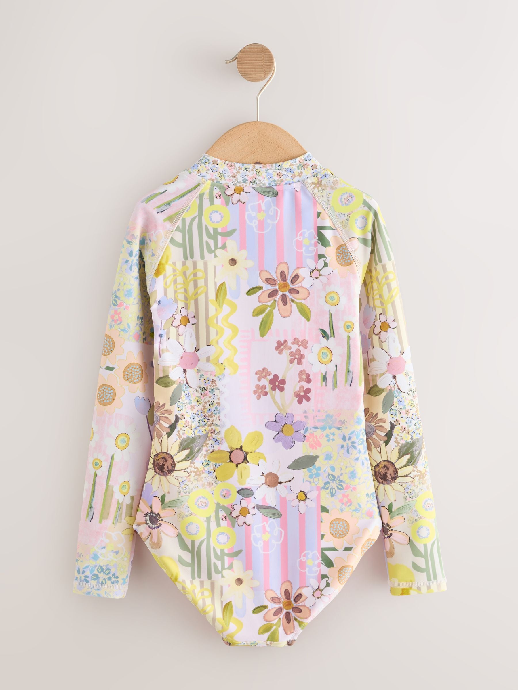 Dsiney Kidz - Pink Patchwork Floral Long Sleeve Sunsafe Swimsuit (3mths-16yrs) image 6