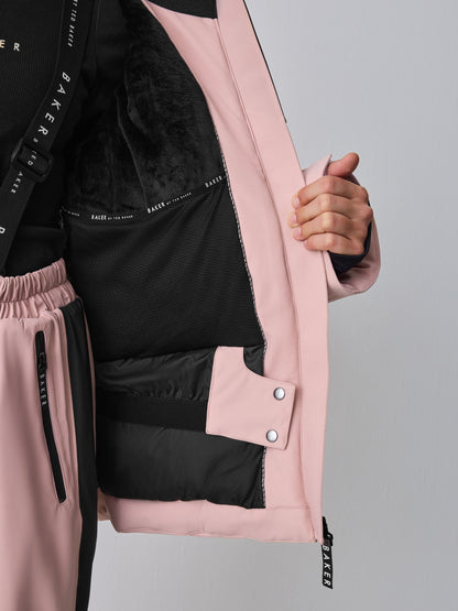 Baker by Ted Baker Pink Waterproof Belted Padded Ski Jacket image 10