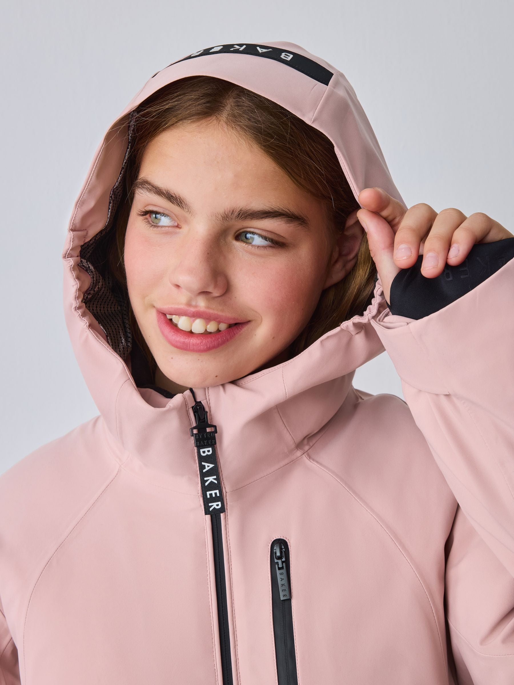 Baker by Ted Baker Pink Waterproof Belted Padded Ski Jacket image 4