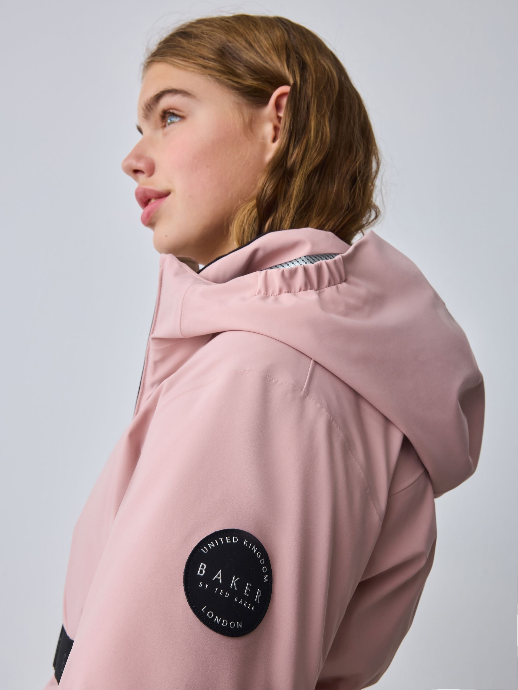 Baker by Ted Baker Pink Waterproof Belted Padded Ski Jacket image 5