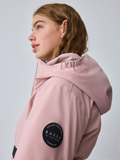 Baker by Ted Baker Pink Waterproof Belted Padded Ski Jacket image 5