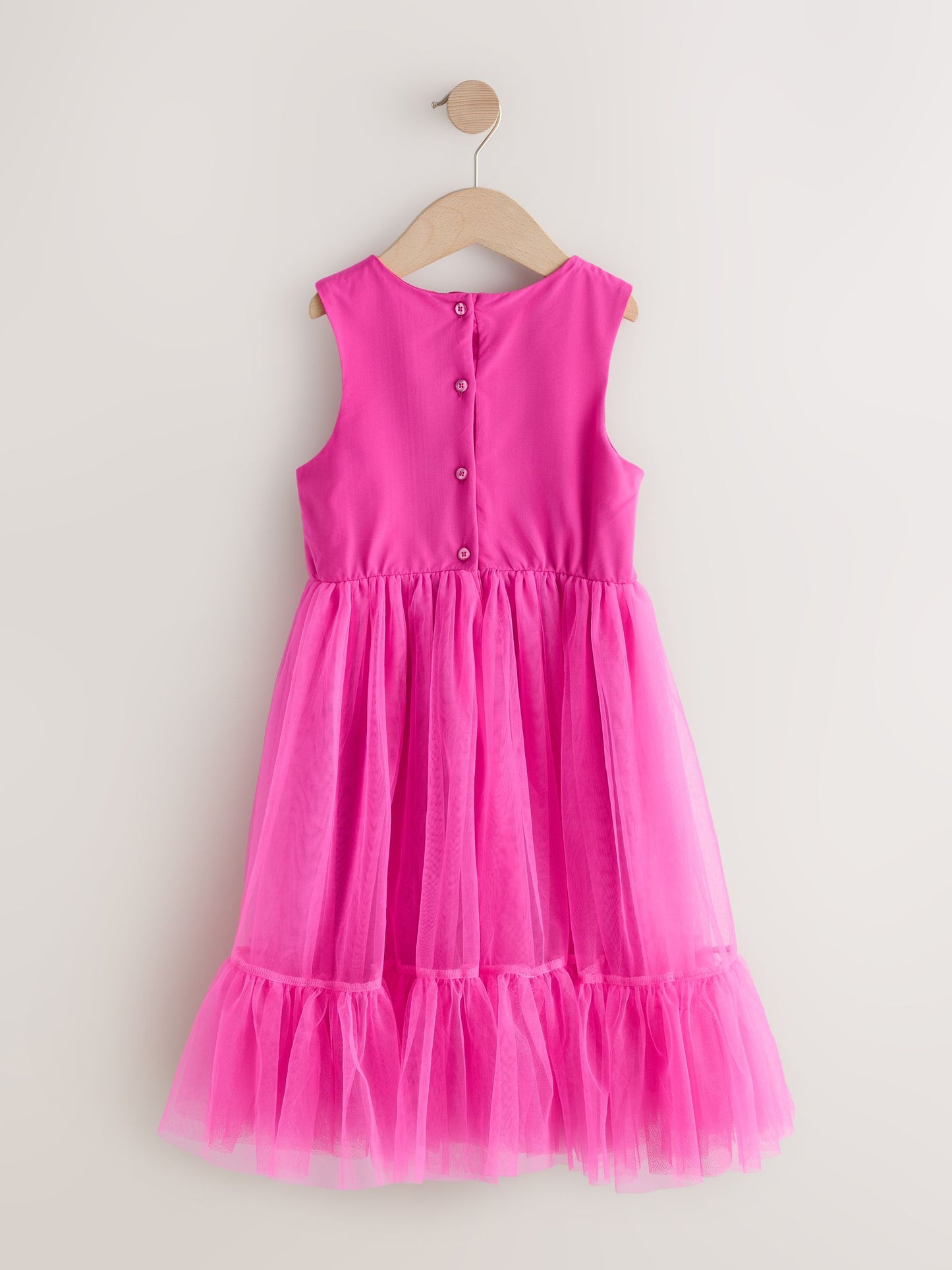 Pink Flower Corsage Mesh Occasion Dress (3-16yrs) image 5