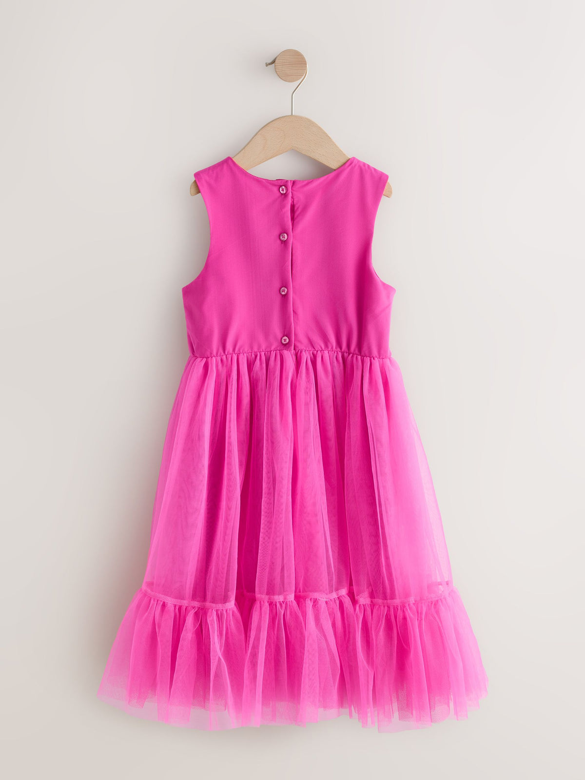Pink Flower Corsage Mesh Occasion Dress (3-16yrs) image 5