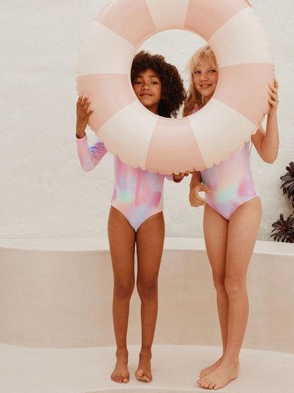 Dsiney Kidz - Pink Rainbow Foil Sequin Long Sleeve Sunsafe Swimsuit (3mths-16yrs) image 6