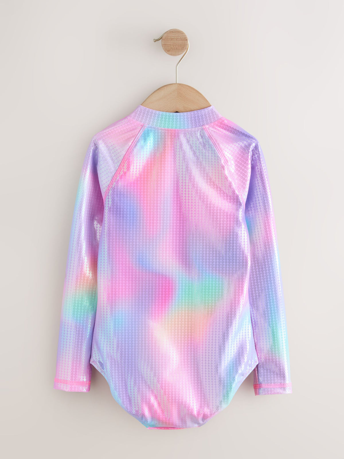 Dsiney Kidz - Pink Rainbow Foil Sequin Long Sleeve Sunsafe Swimsuit (3mths-16yrs) image 8