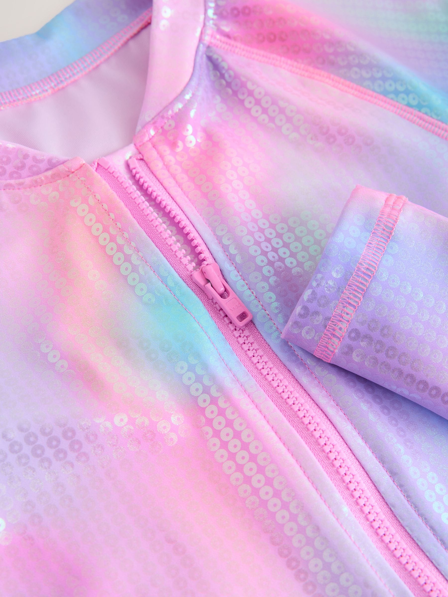 Dsiney Kidz - Pink Rainbow Foil Sequin Long Sleeve Sunsafe Swimsuit (3mths-16yrs) image 9
