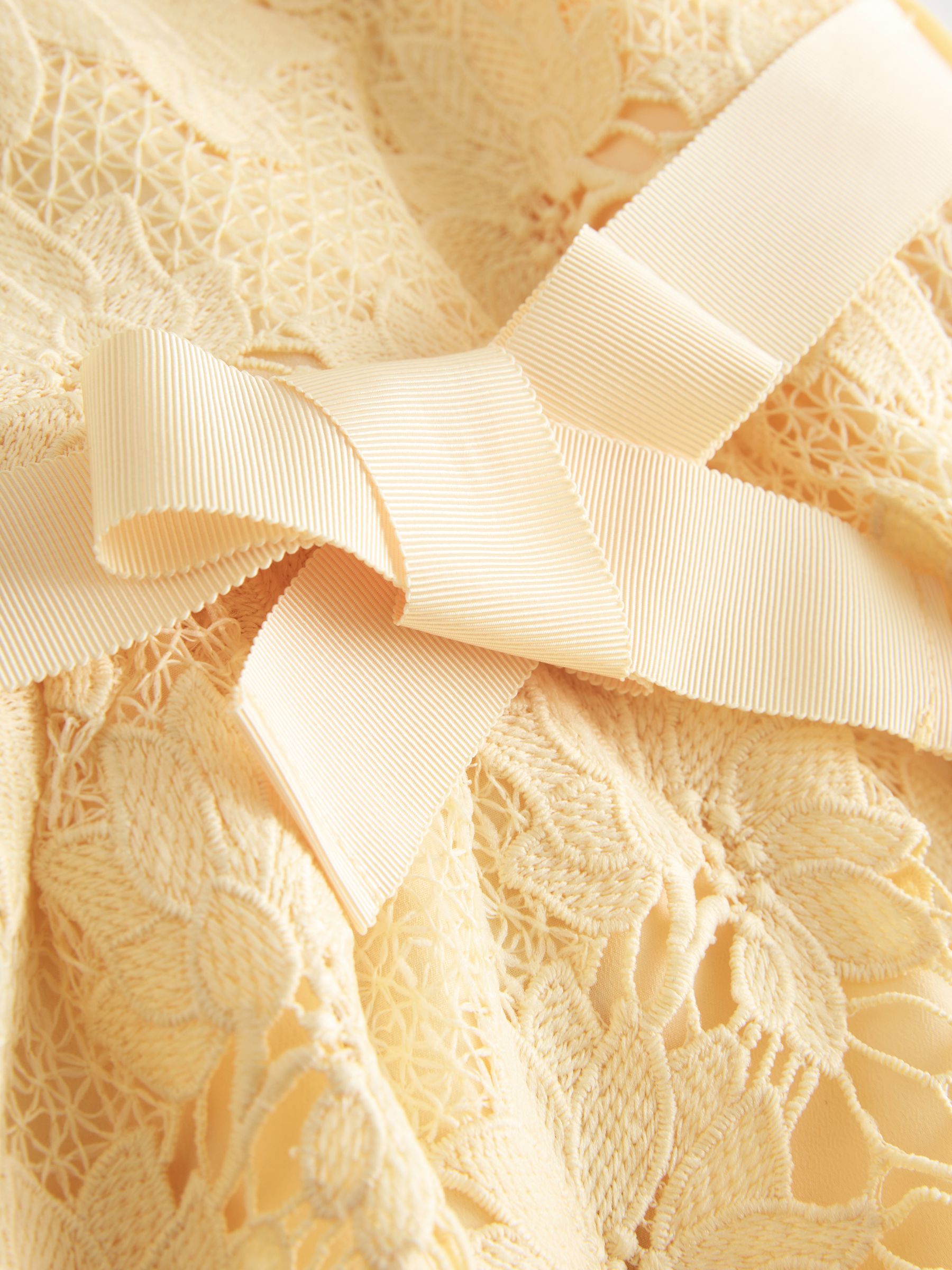 Yellow Lace Occasion Dress (3-16yrs) image 7