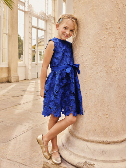 Cobalt Blue Lace Occasion Dress (3-16yrs) image 1