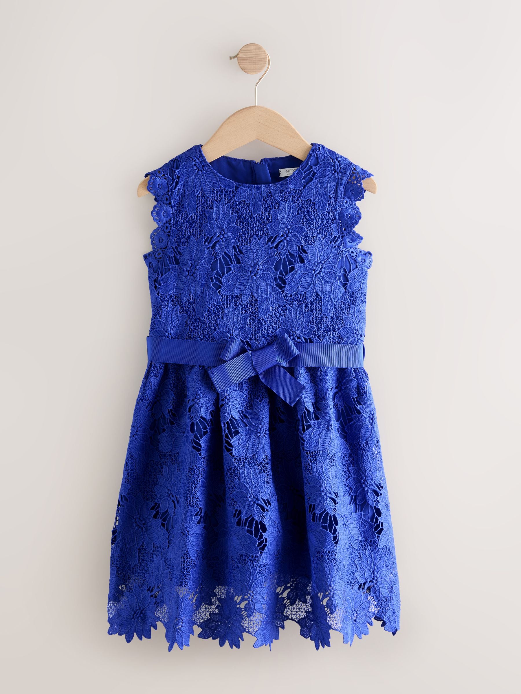 Cobalt Blue Lace Occasion Dress (3-16yrs) image 4
